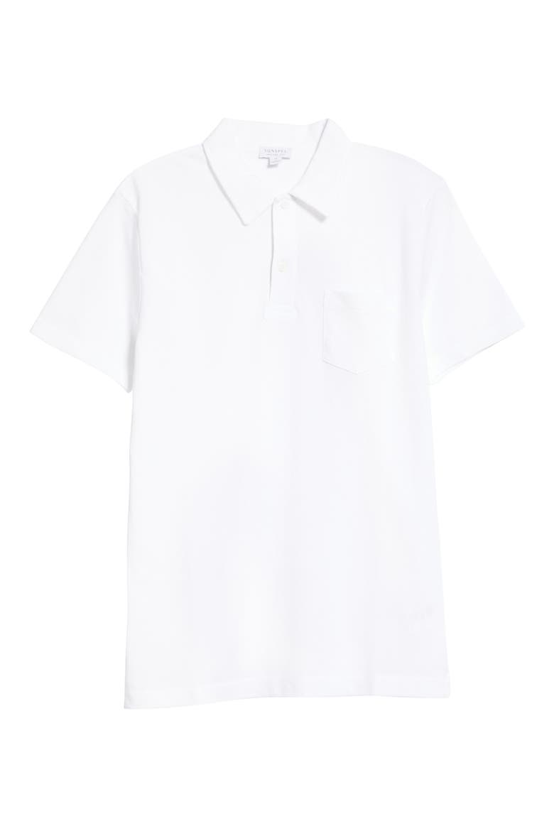 Men's Riviera Cotton Polo, Alternate, color, WHITE
