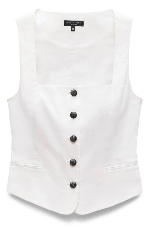 Rag & Bone Mariana Linen Vest White In White