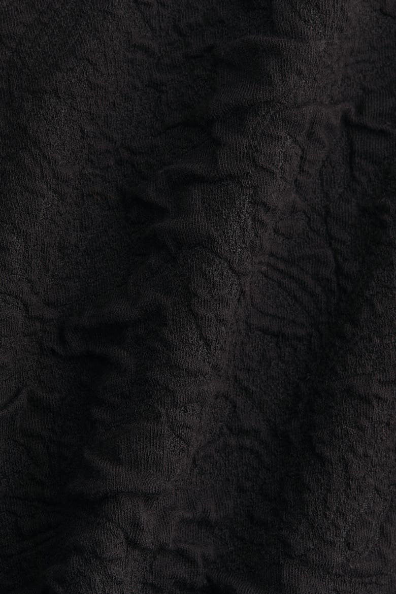 Cut-out Jacquard Jersey Top, Alternate, color, Black
