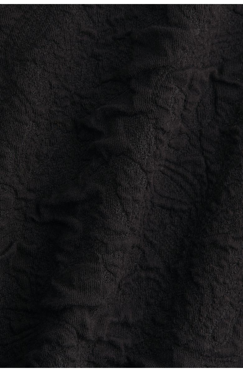 H&M Cut-out Jacquard Jersey Top, Alternate, color, Black