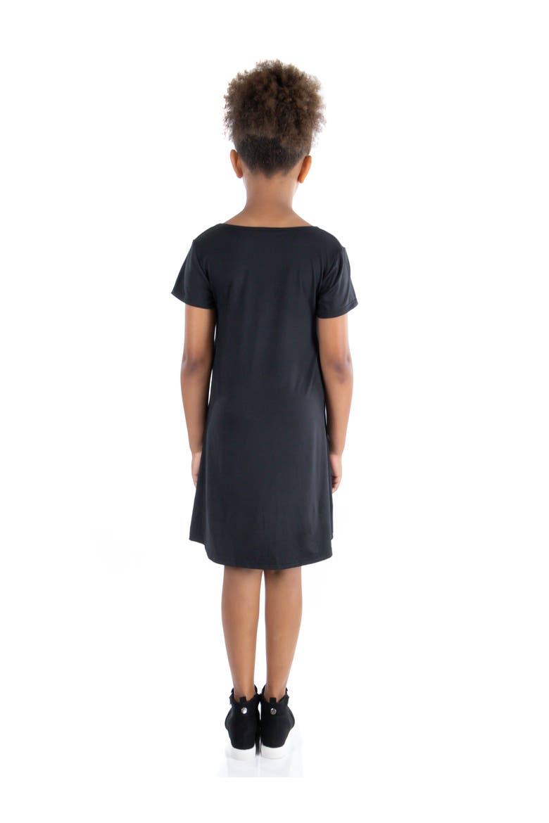 Short Sleeve T Shirt Dress, Alternate, color, Black
