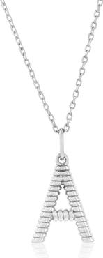 SIMONA Croissant Initial Pendant Necklace