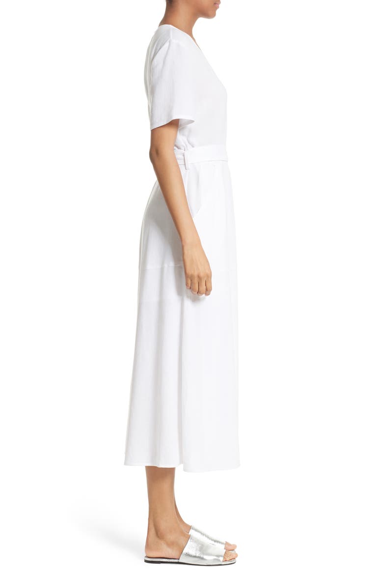 Asa Midi Wrap Dress, Alternate, color, WHITE