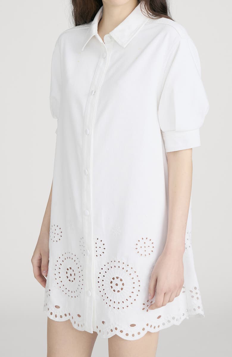 FRAME The Eyelet Play Shirtdress, Alternate, color, White