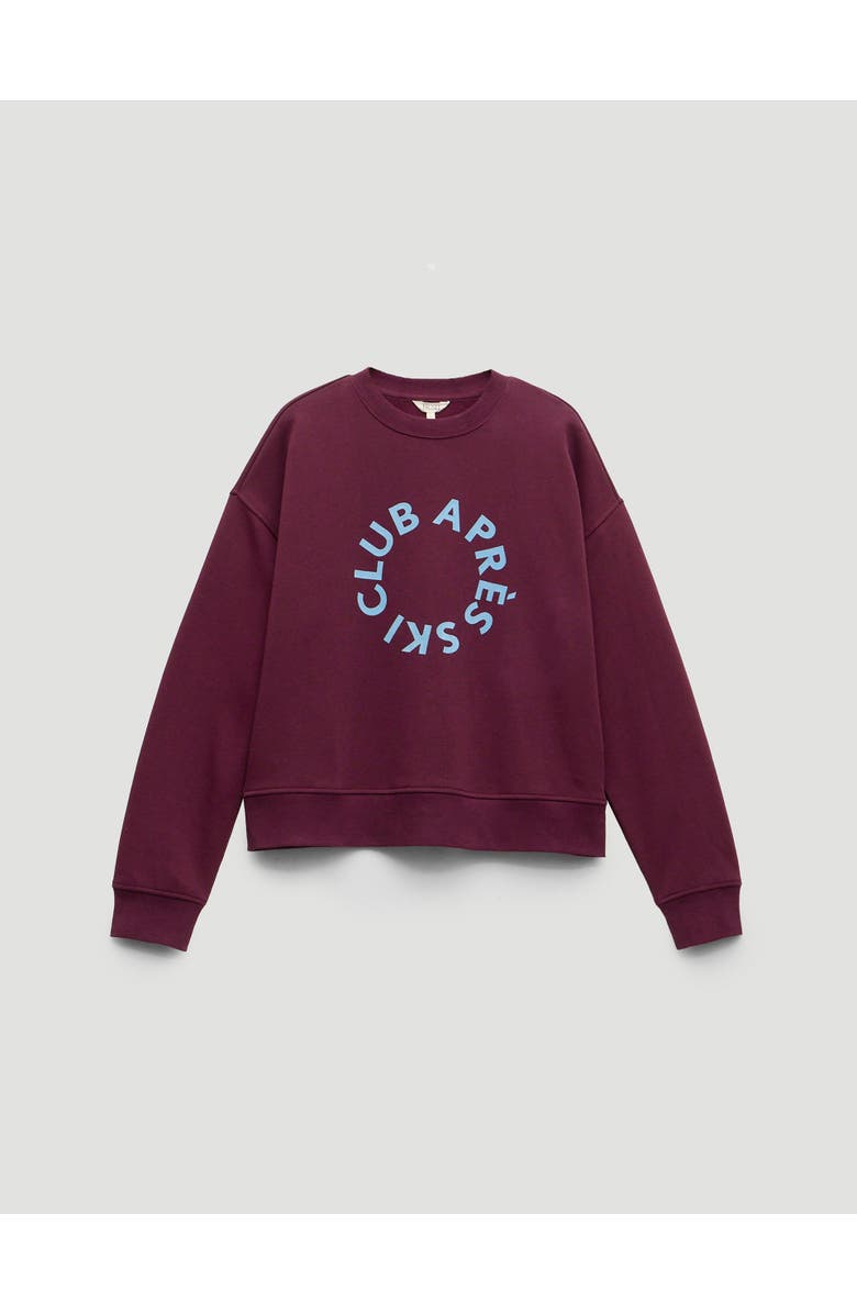 Hush Après Ski Club Graphic Sweatshirt, Alternate, color, Dark Wine Red