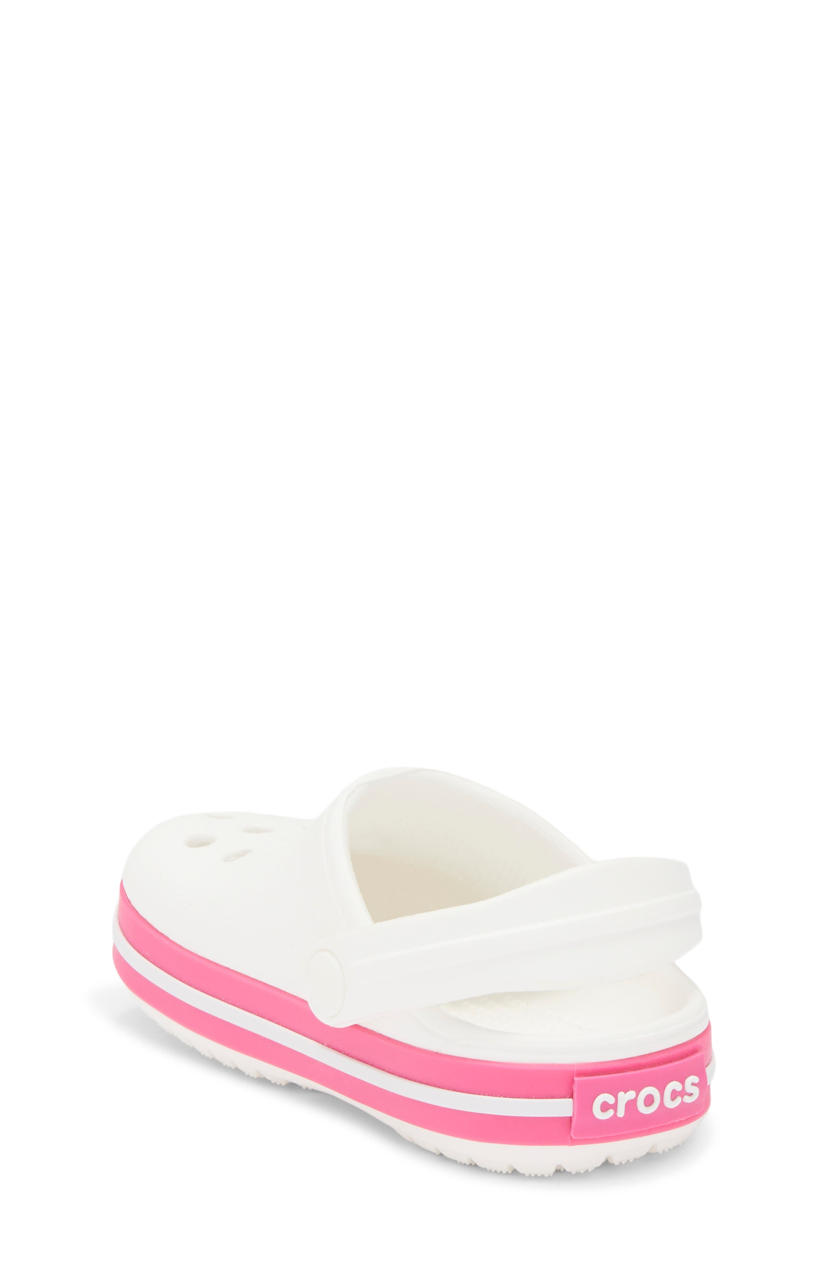 CROCS Kids' CrocBand Clog, Alternate, color, White/ Pink Crush