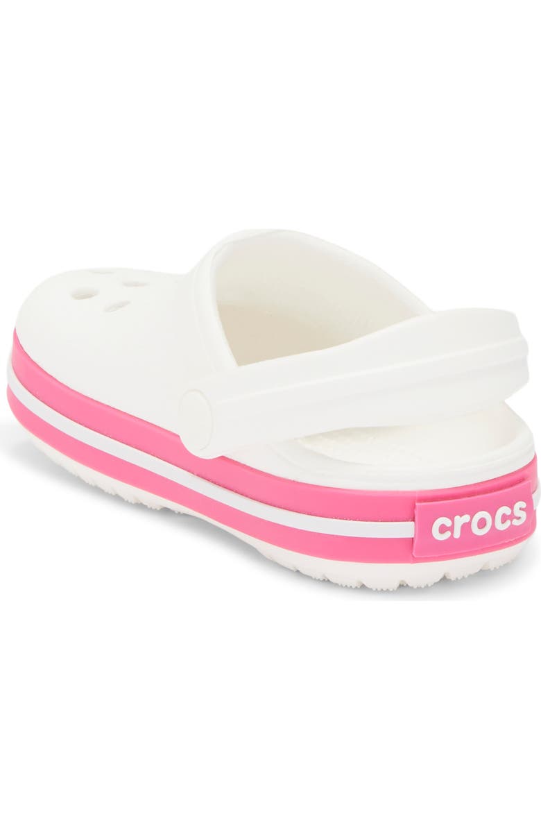 CROCS Kids' CrocBand Clog, Alternate, color, White/ Pink Crush
