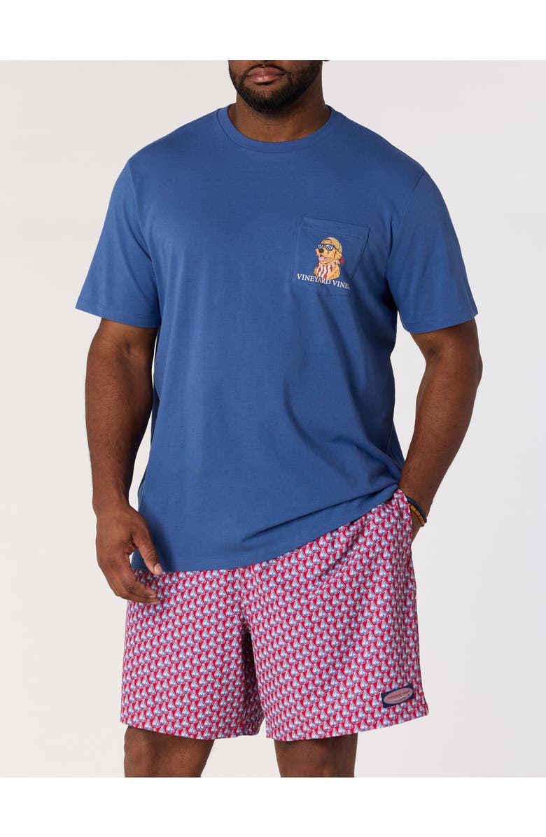 vineyard vines Big & Tall Americana Dog Pocket T-Shirt, Alternate, color, Moonshine