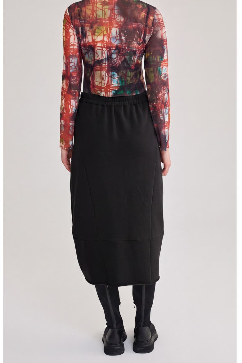 Marta Fleece Cocoon Skirt, Alternate, color, Black