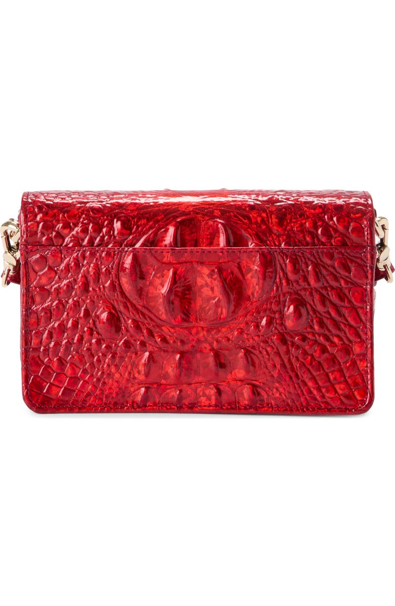 Brahmin Minuette Croc Embossed Leather Crossbody Bag, Alternate, color, Red Opal Melbourne