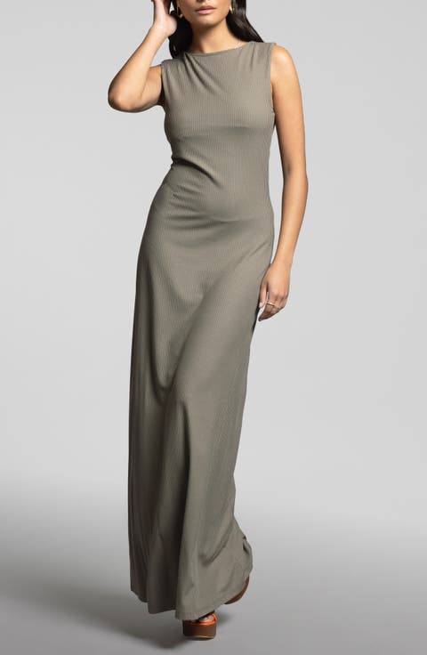 Leighton Sleeveless Rib Maxi Dress