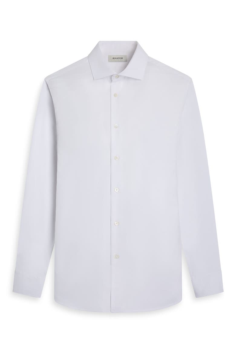 Axel Shaped Fit Stretch Cotton Button-Up Shirt, Alternate, color, WHITE