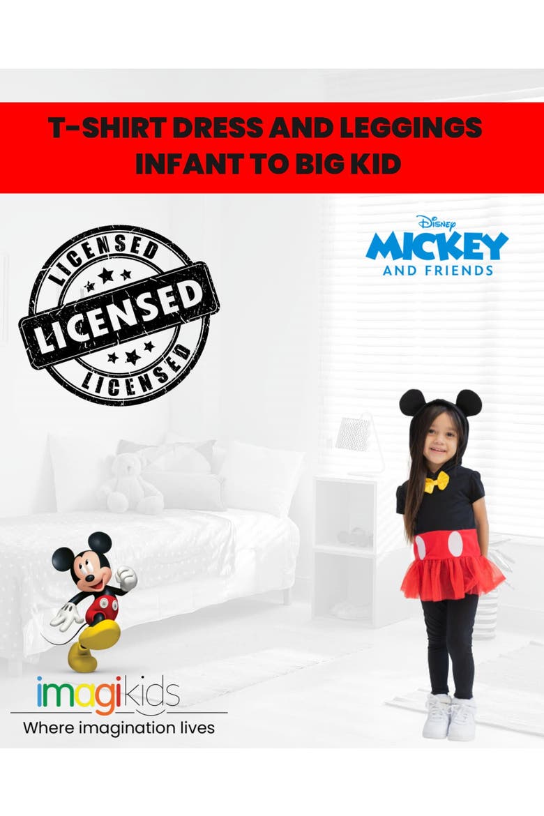 Mickey Mouse Cosplay 2-Piece Hooded Tee and Leggings Set, Alternate, color, Mickey Mouse Red