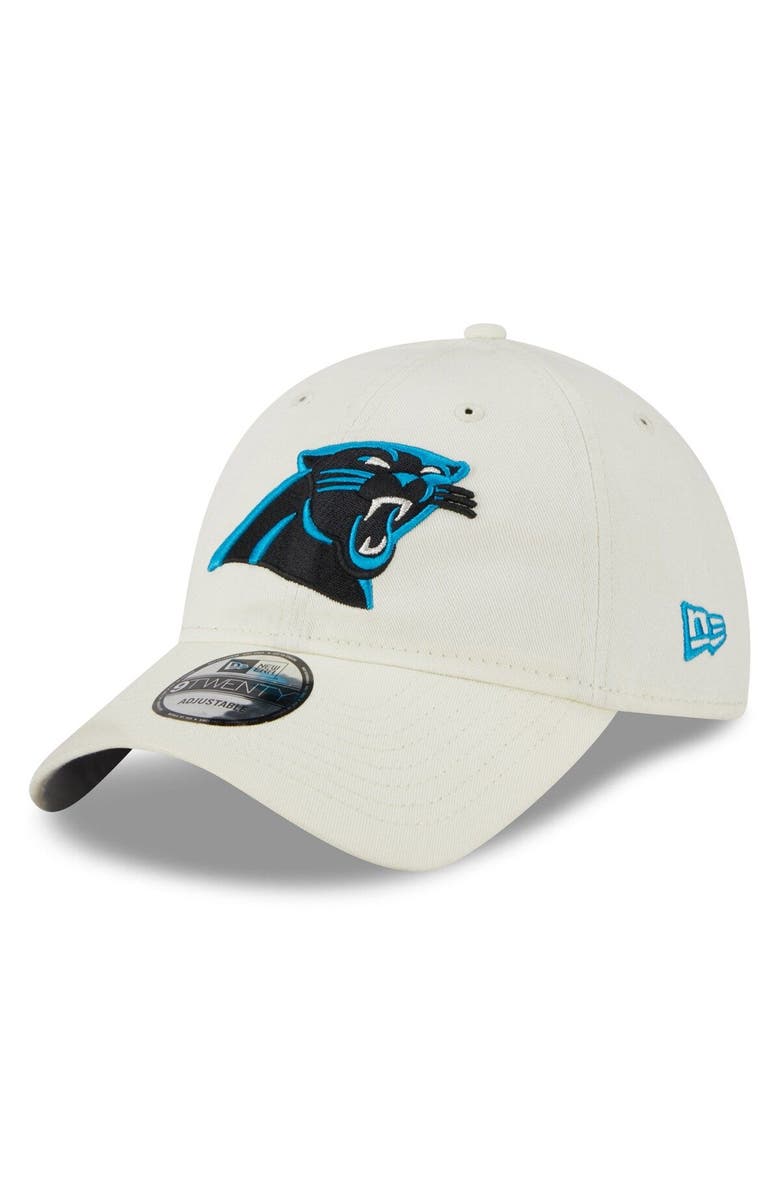 New Era Men's New Era Cream Carolina Panthers Core Classic 2.0 9TWENTY Adjustable Hat, Main, color,