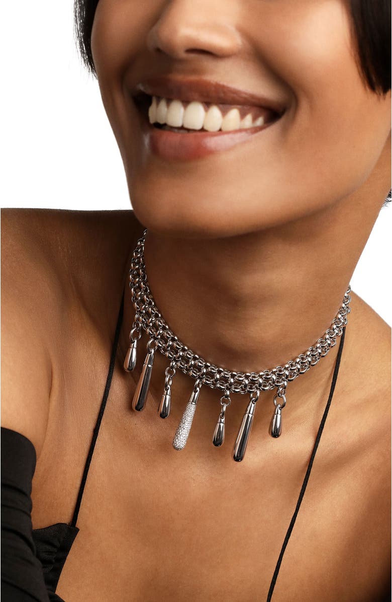PDPAOLA Jelly Choker Necklace, Alternate, color, Silver