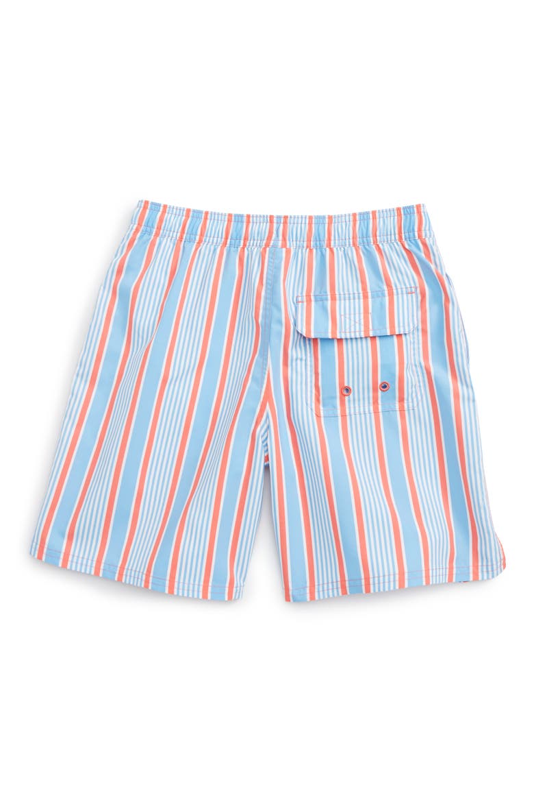 Stripe Bungalow Swim Trunks, Main, color, MAI TAI