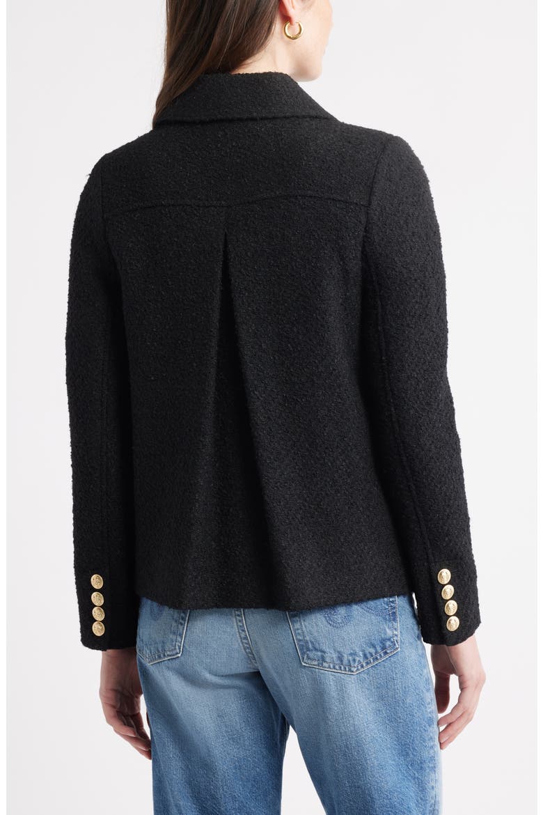 Bouclé Jacket, Alternate, color, BLACK