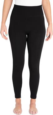 MUK LUKS Fleece Lined Leggings - 4" Waistband