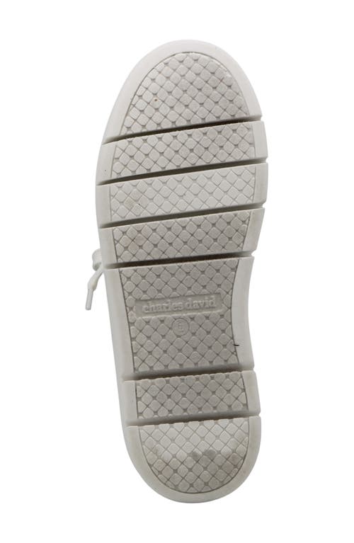 Charles David Sean Rhinestone Sneaker In White
