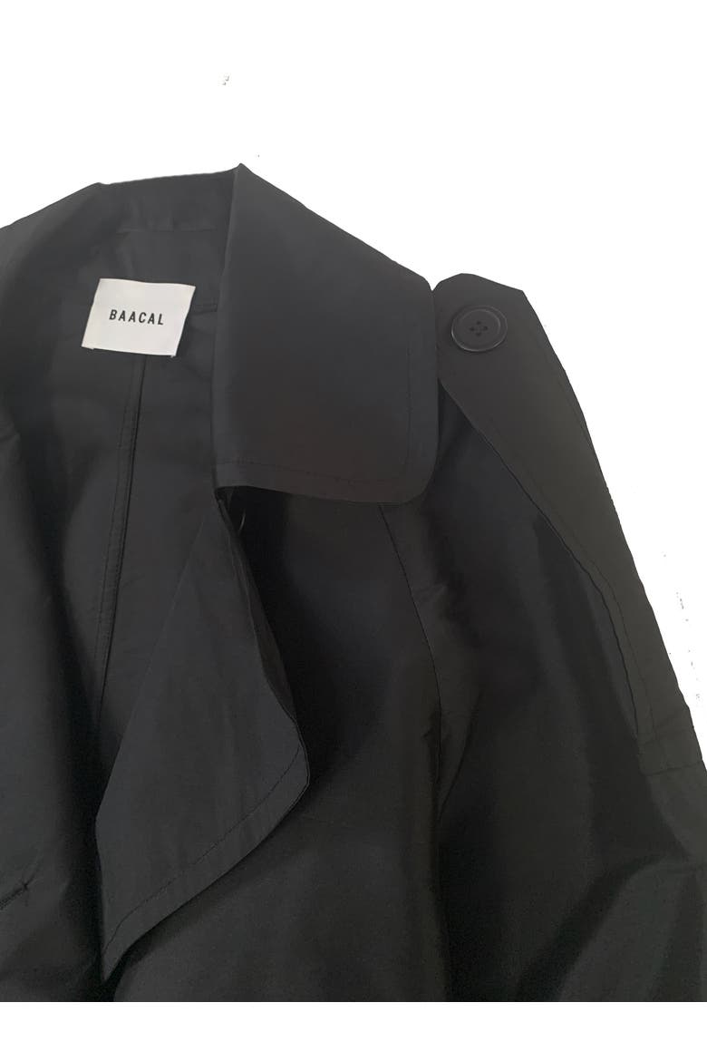 Delia Long Oversized Trench, Alternate, color, Black