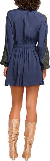 Cady Beaded Embroidery Detail Long Sleeve Minidress