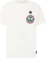 PHILIPP PLEIN Round Neck T-Shirt Patch Tennis Men