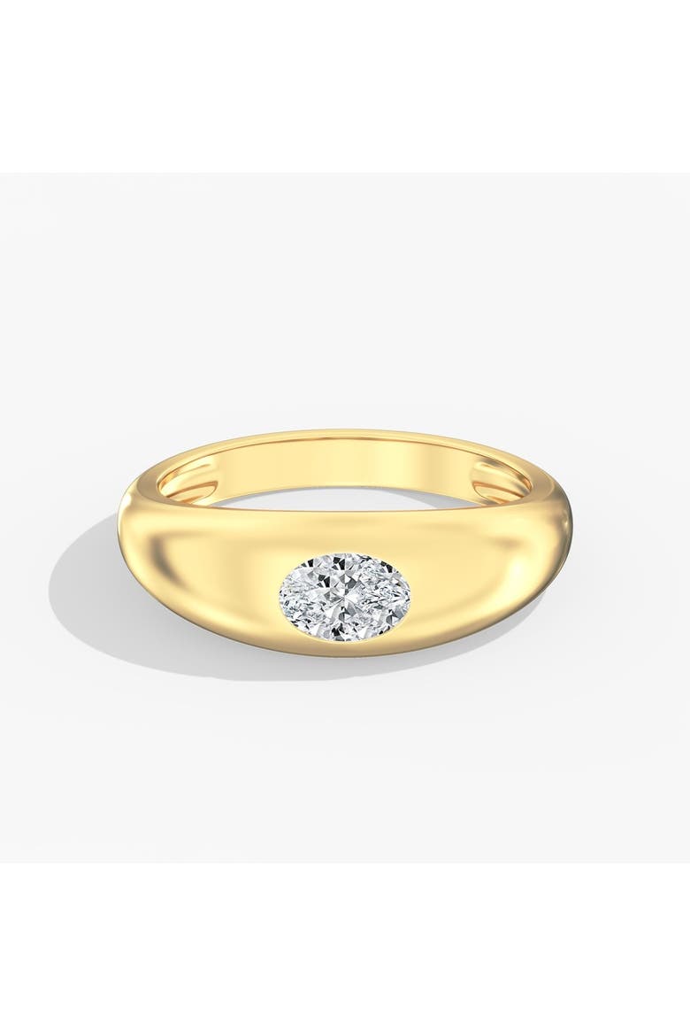 Oval Domed Lab Diamond Ring in 14K, Main, color, Yellow Gold