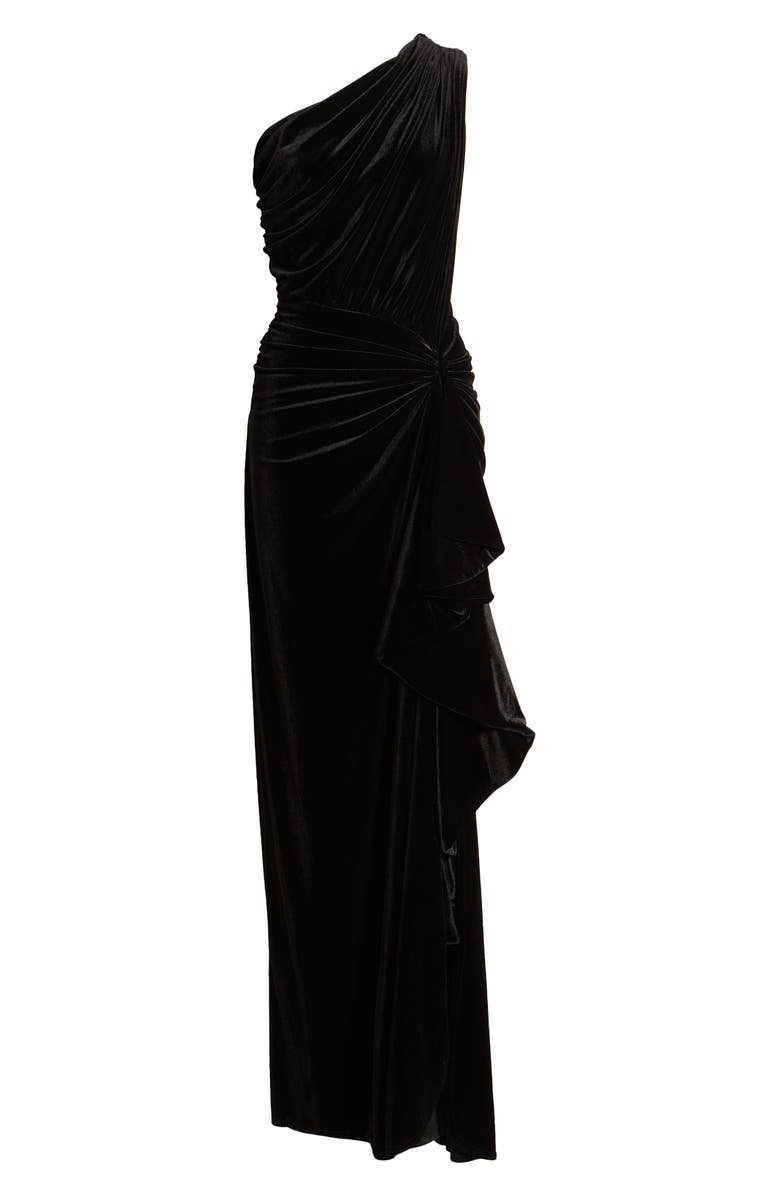 Tadashi Shoji One-Shoulder Velvet Column Gown, Alternate, color,