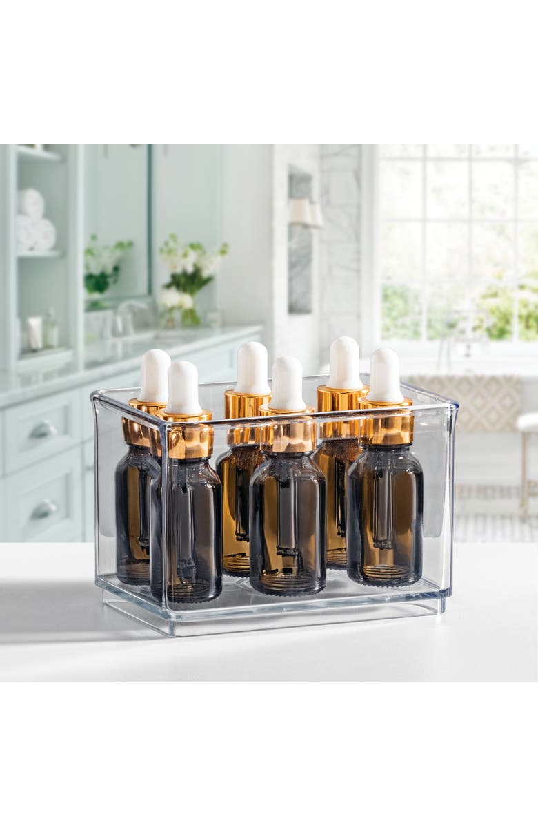 iDesign Small Shallow Organizer Bin - Fits Inside Large Storage Bins, Set of 4, Alternate, color, Clear