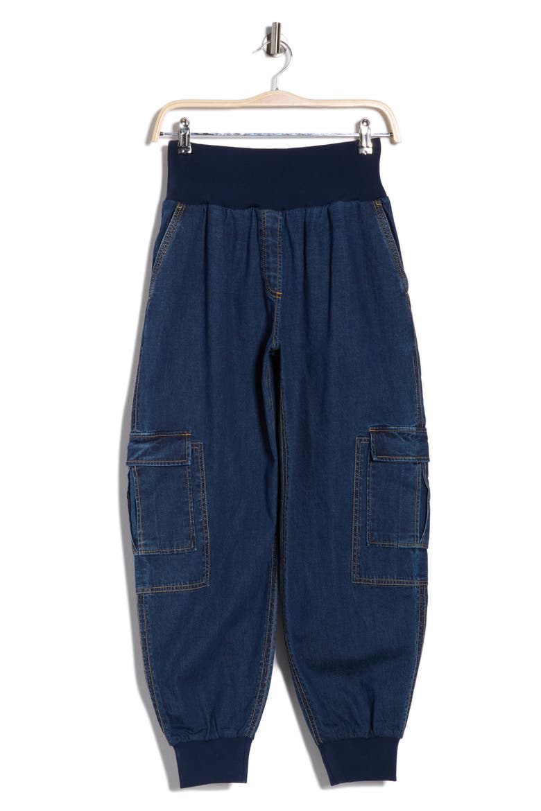 Giles Denim Ankle Pants, Alternate, color, MARINE