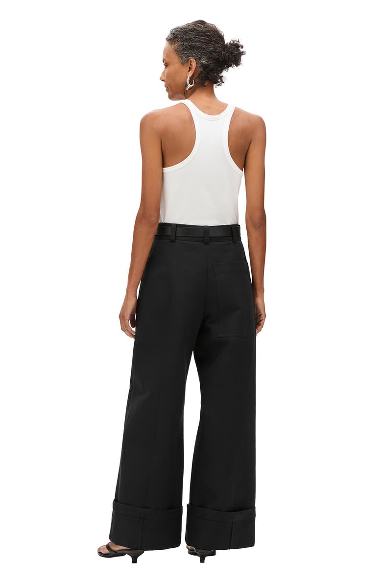 Another Tomorrow Wide Cuff Pant, Alternate, color, Black