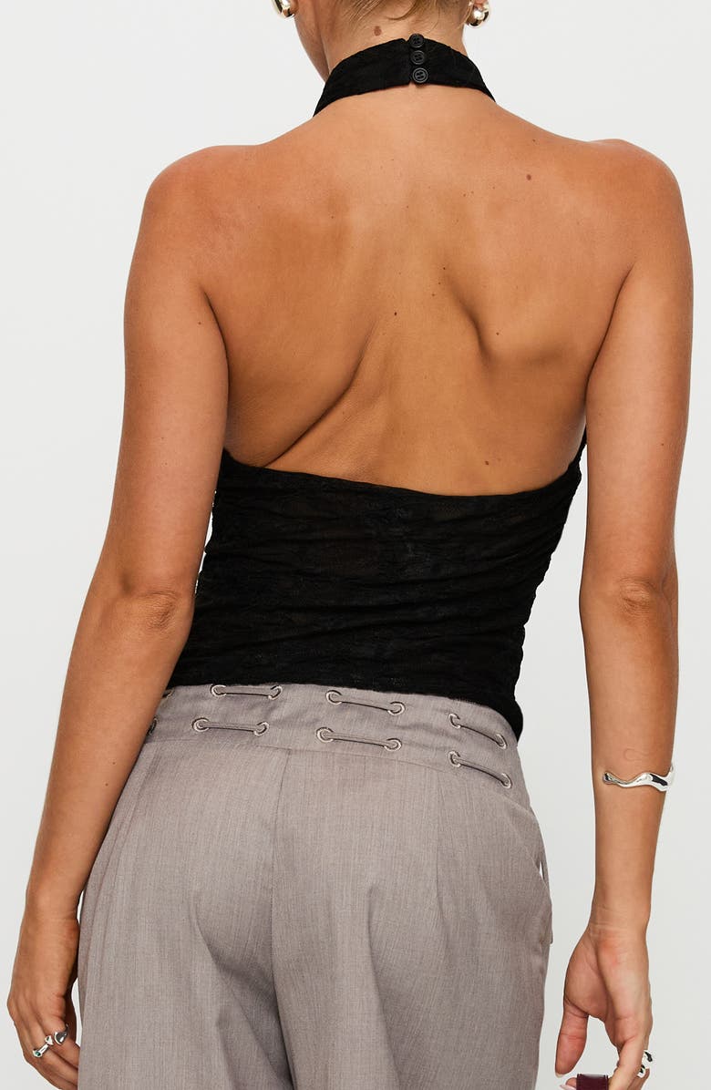 Princess Polly Hotter Than Fire Lace Halter Top, Alternate, color, 