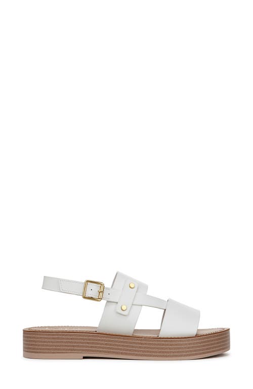Franco Sarto Genova Slingback Platform Sandal In White