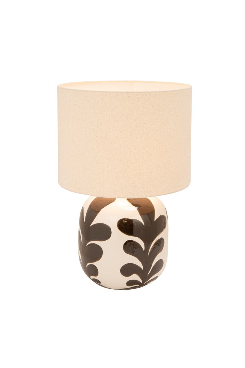 Table Lamp with Linen Shade and Inline Switch, Alternate, color, White