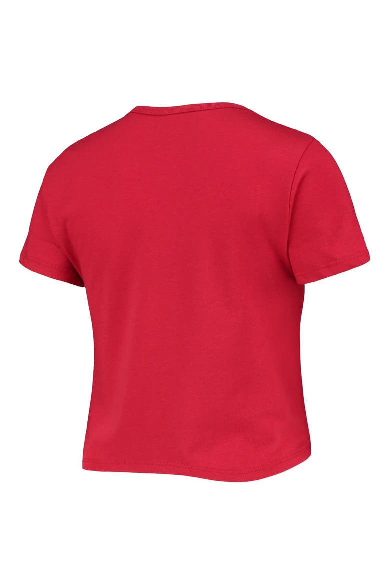 Women's ZooZatz Scarlet Ohio State Buckeyes Core Laurels Cropped T-Shirt, Alternate, color, Scarlet