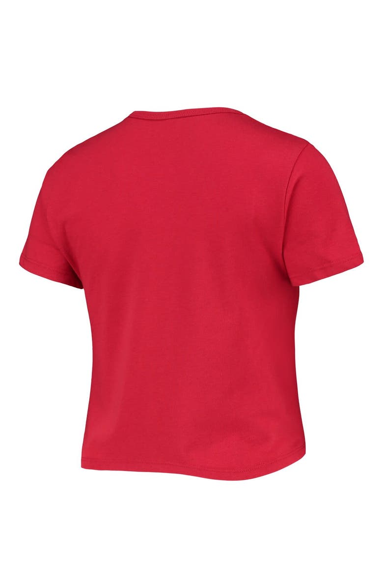 ZOOZATZ Women's ZooZatz Scarlet Ohio State Buckeyes Core Laurels Cropped T-Shirt, Alternate, color,