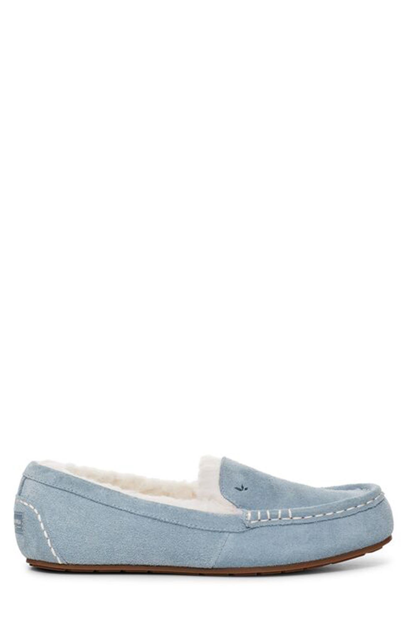 Lezly Faux Shearling Lined Slipper, Alternate, color, BLUE FOG