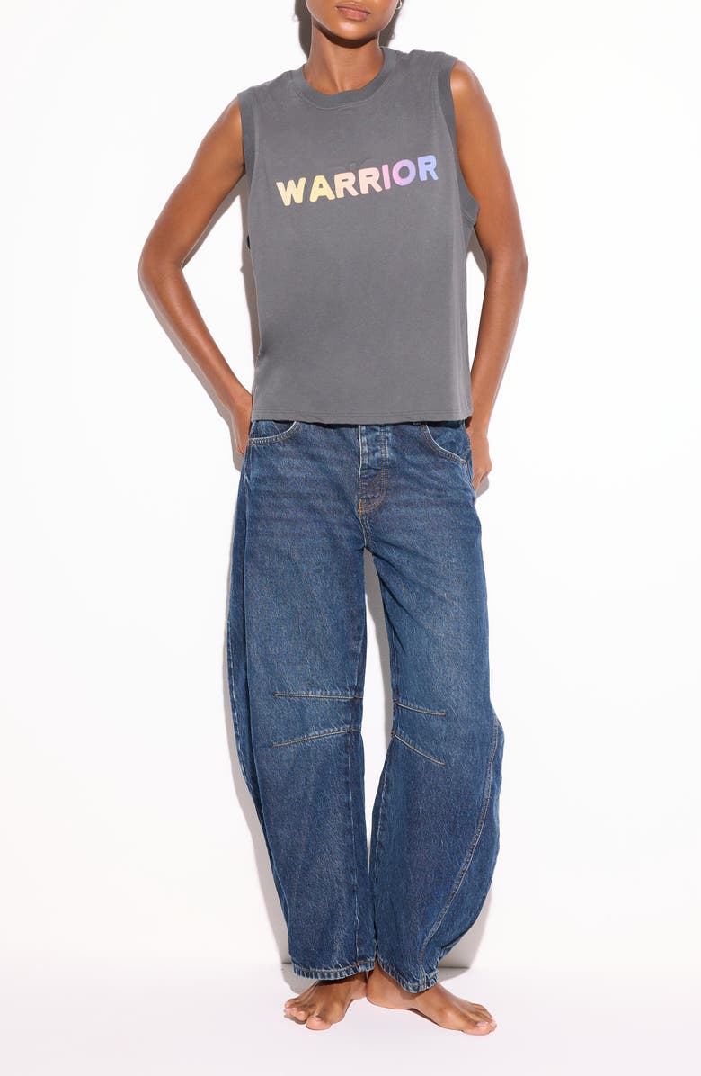 Spiritual Gangster Bowery Solar Warrior Graphic Tank, Alternate, color, Ash