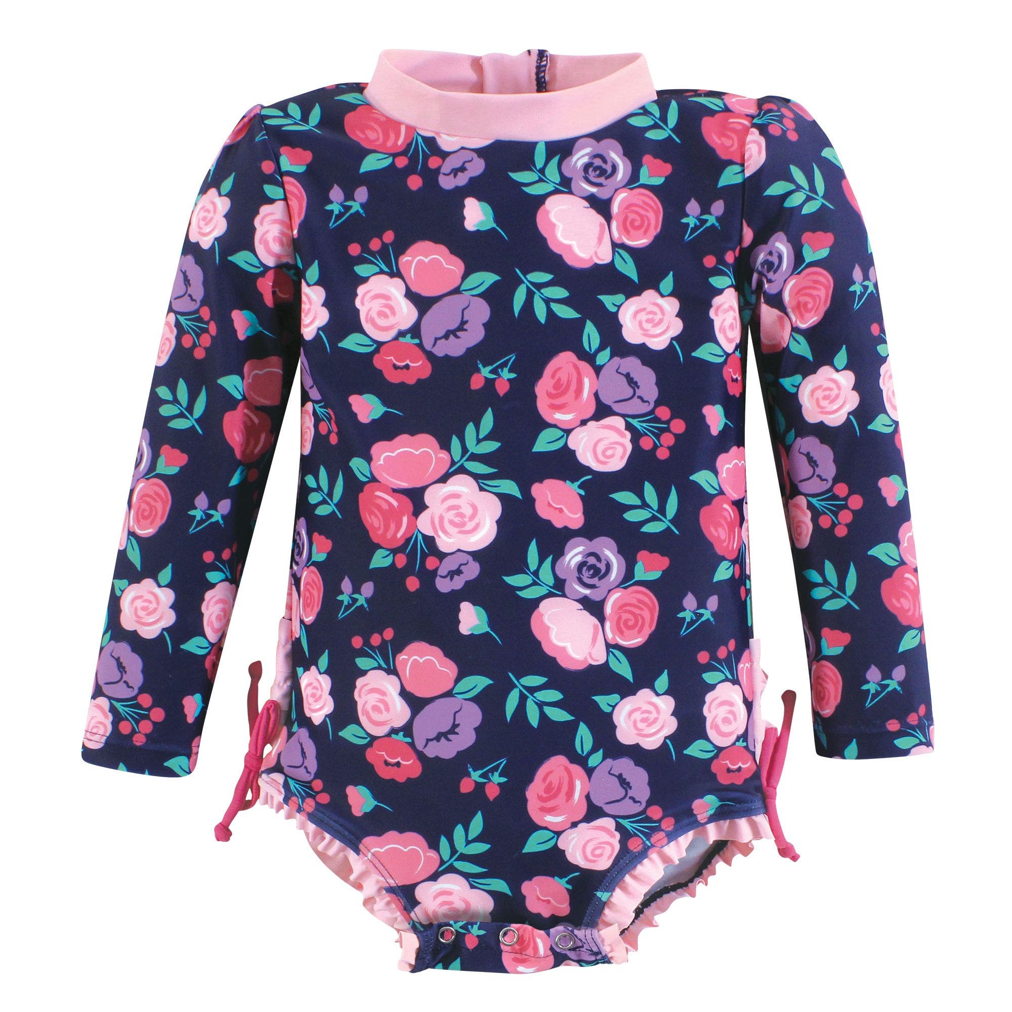 Navy Bright Pink Floral
