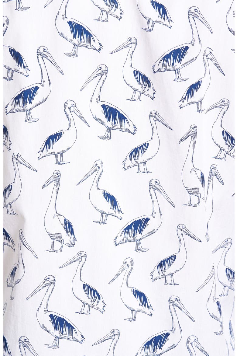 'Pelican Party' Slim Fit Poplin Sport Shirt, Alternate, color, ESTATE BLUE