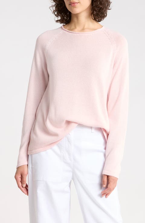 Raglan Sleeve Pullover Sweater