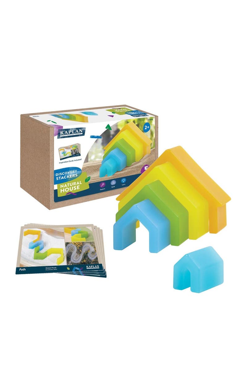 Kaplan Early Learning Company Discovery Stackers - Natural House - 5 Pieces, Main, color, Natural