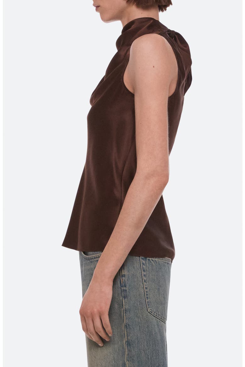 Silk Satin Draped Tank, Alternate, color, SERRA