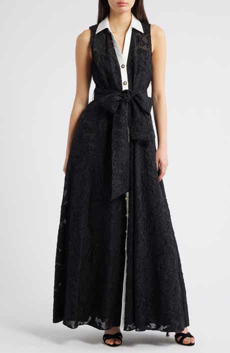 Floral Burnout Sleeveless Gown