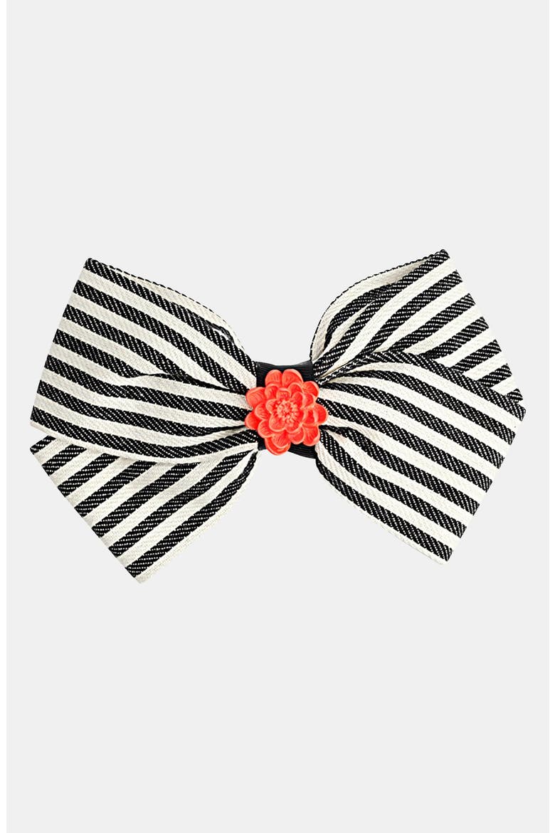 Bow Barrette, Main, color, BLACK/ WHITE