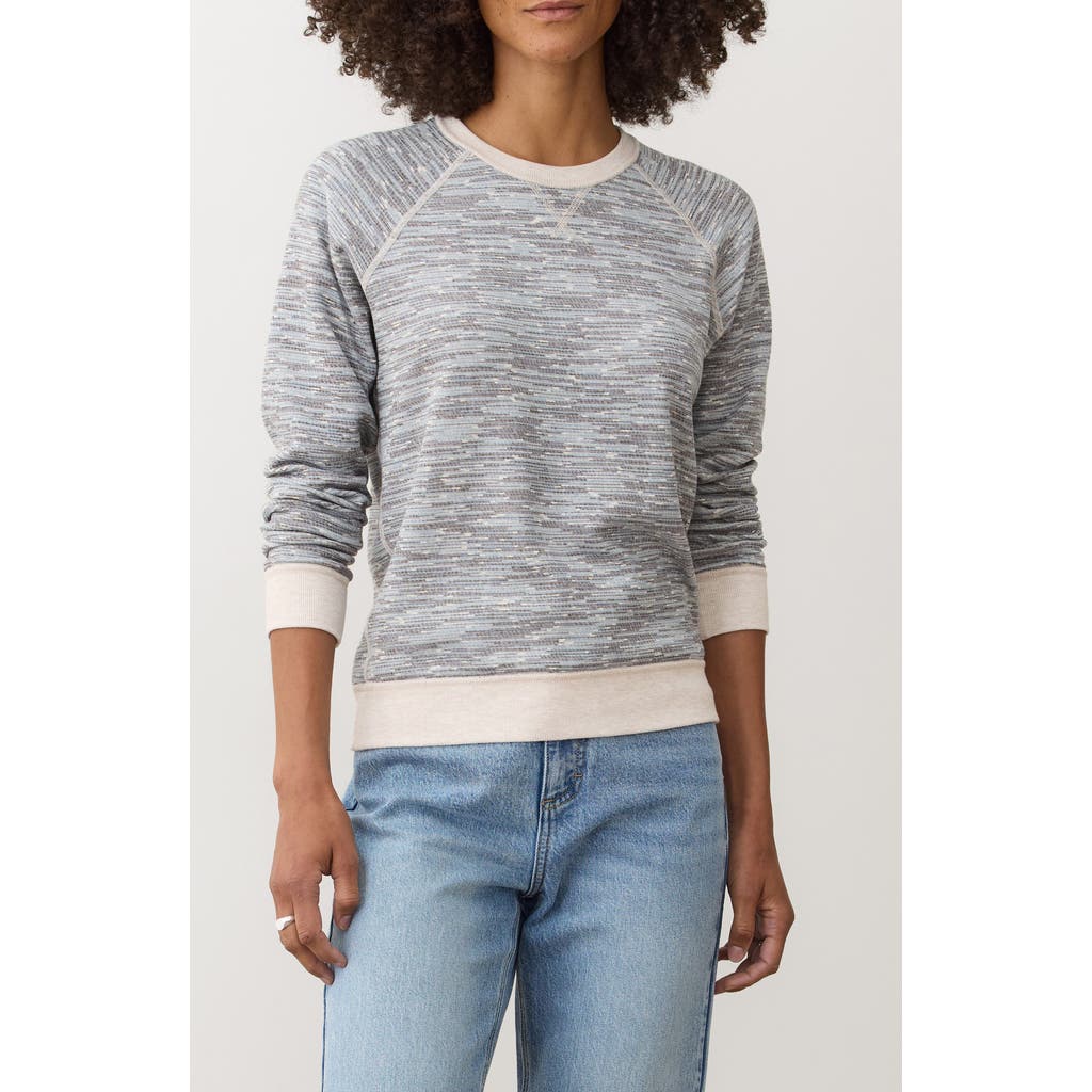 Marine Layer Juno Reversible Double Knit Top In Gray