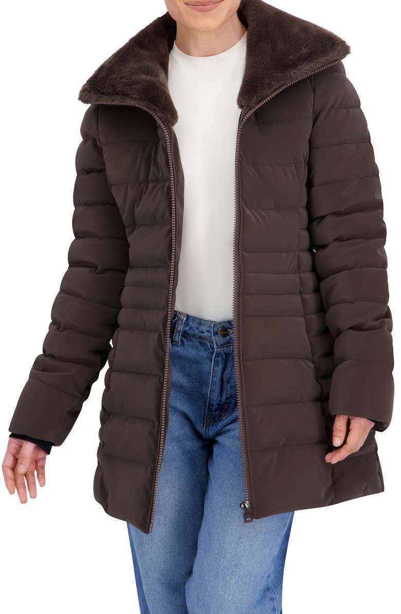 Ookie & Lala Carbon Stadium Puffer Jacket, Main, color, Brown