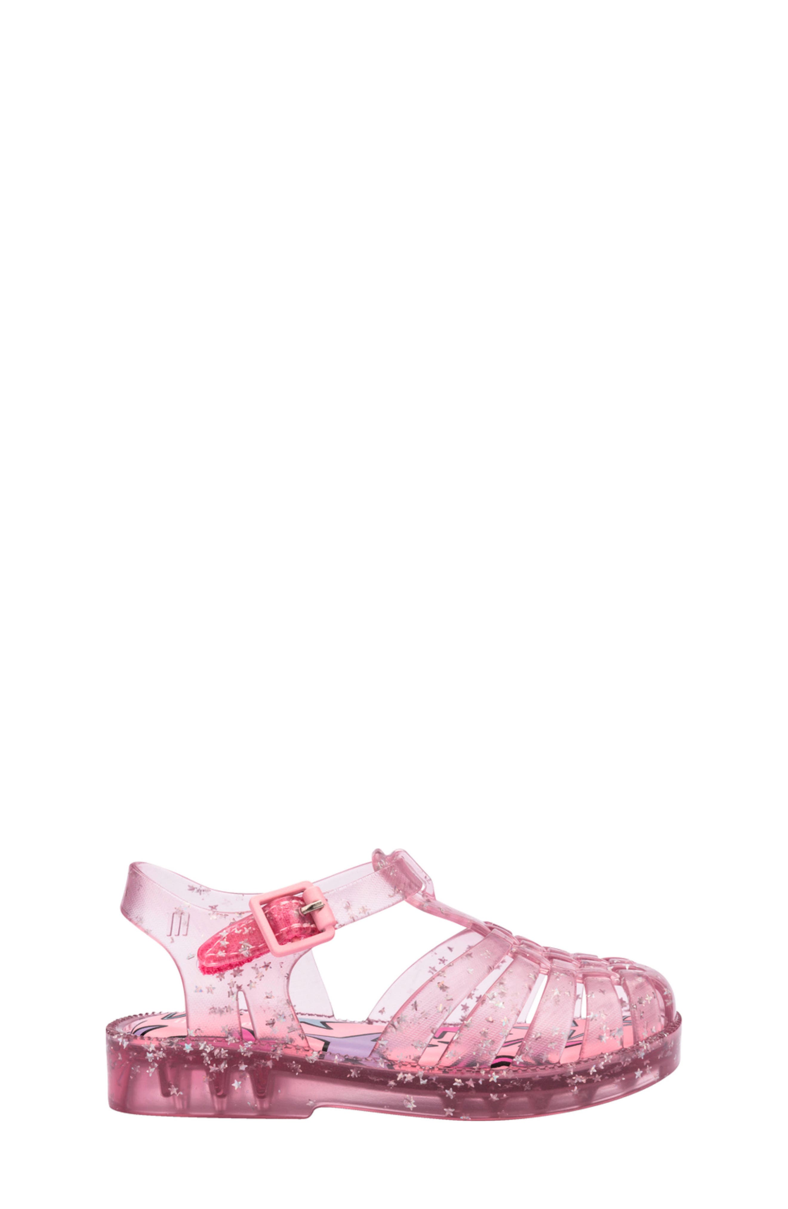 Melissa Kids' Possession Metallic Jelly Sandal, Alternate, color, Glitter Pink