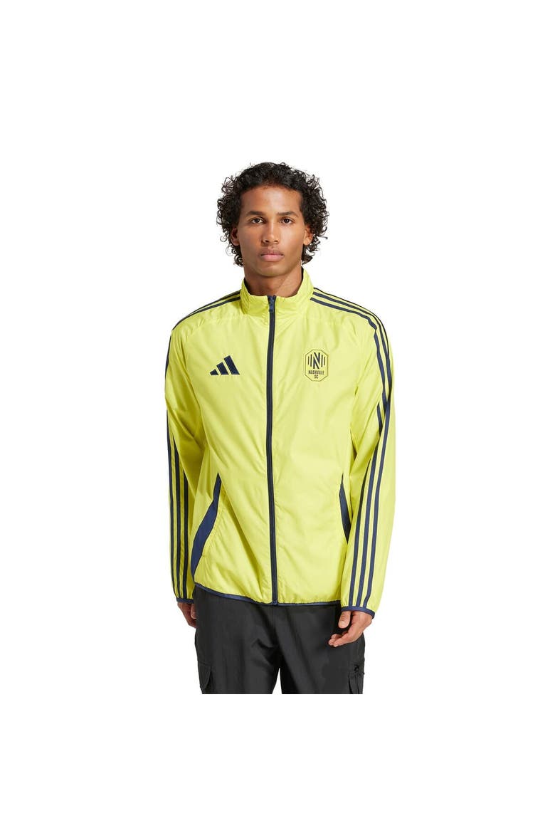 Men's adidas Yellow/Navy Nashville SC 2025 Anthem Reversible Full-Zip Jacket, Alternate, color, Yellow