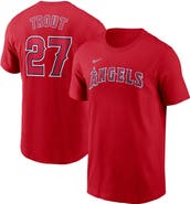 Nike Men's Nike Mike Trout Red Los Angeles Angels Fuse Name & Number T-Shirt
